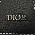 Dior Homme Saddle Leather Logo Wallet Bifold Black — view 8
