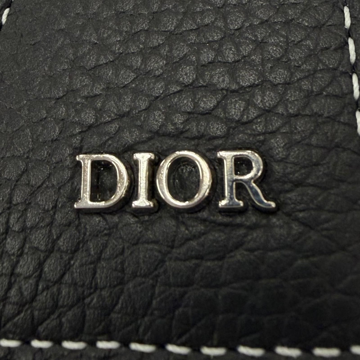 Dior Homme Saddle Leather Logo Wallet Bifold Black — view 8