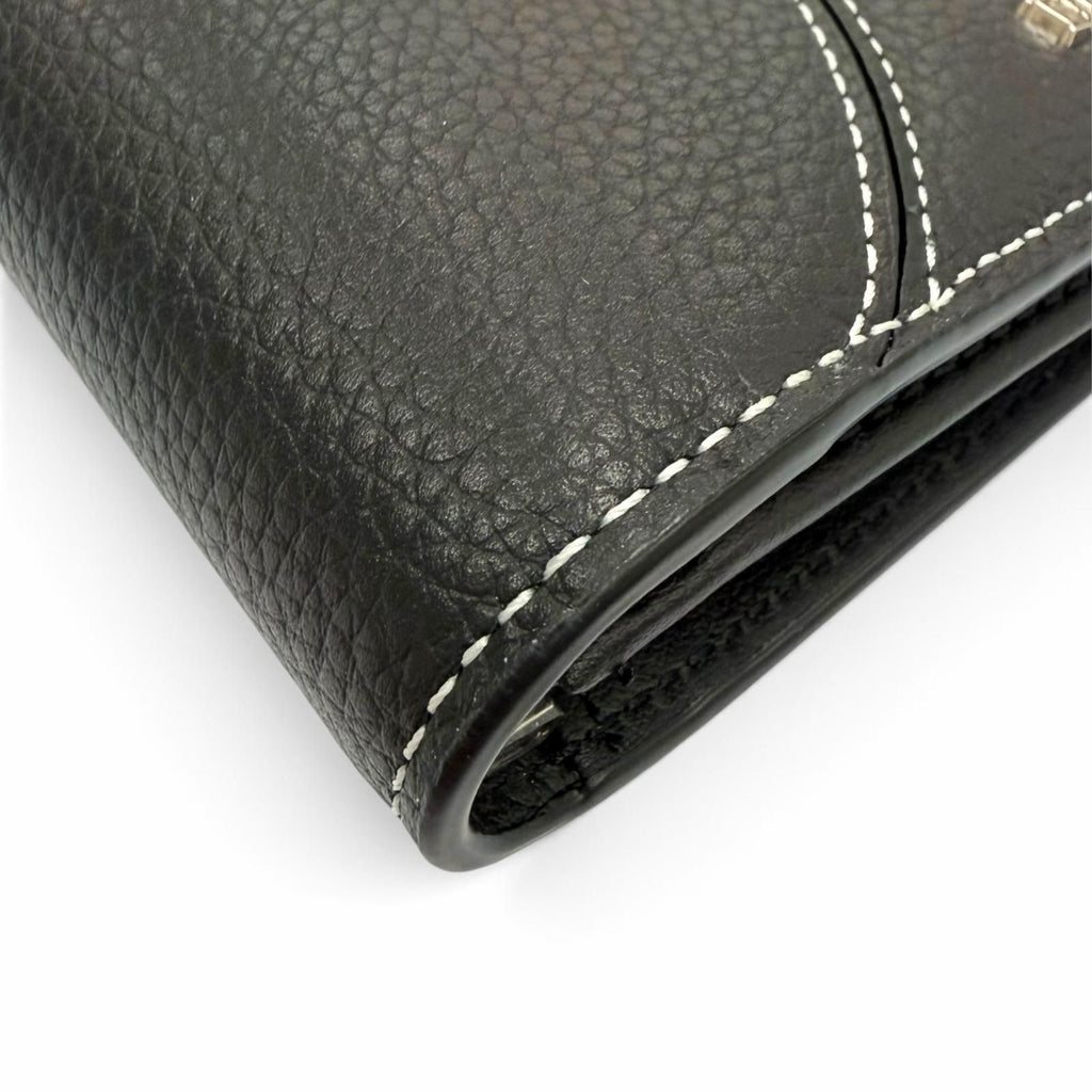 Dior Homme Saddle Leather Logo Wallet Bifold Black — view 5