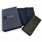 Dior Homme Saddle Leather Logo Wallet Bifold Black — view 2