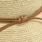 Hermes Chapeau Isola Raffia Leather Natural Gold Hat 57 — view 6