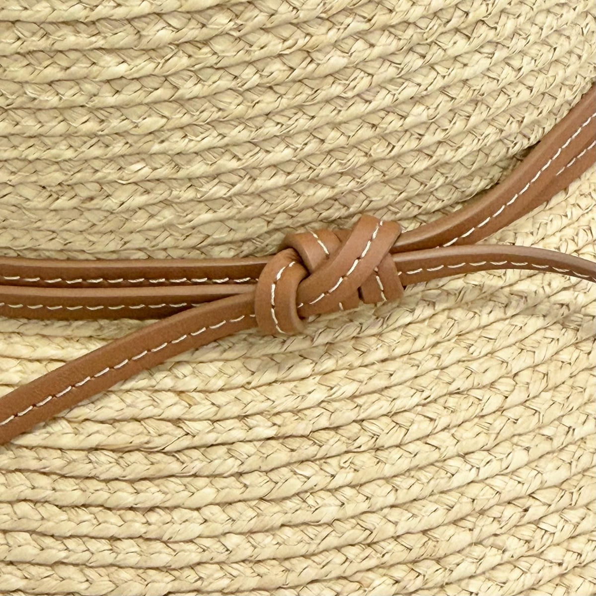 Hermes Chapeau Isola Raffia Leather Natural Gold Hat 57 — view 6