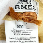 Hermes Chapeau Isola Raffia Leather Natural Gold Hat 57 — view 7