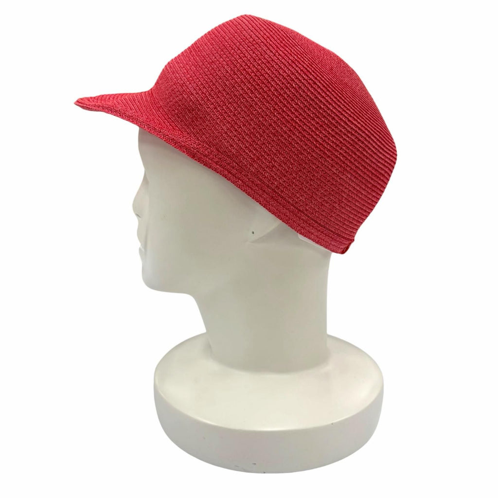 Hermes Emma Geranium Rose Orange Sellier Straw Hat 58 — view 2
