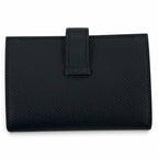 Hermes Bearn Mini Veau Epsom Blue Indigo Gold Bifold Wallet — view 3