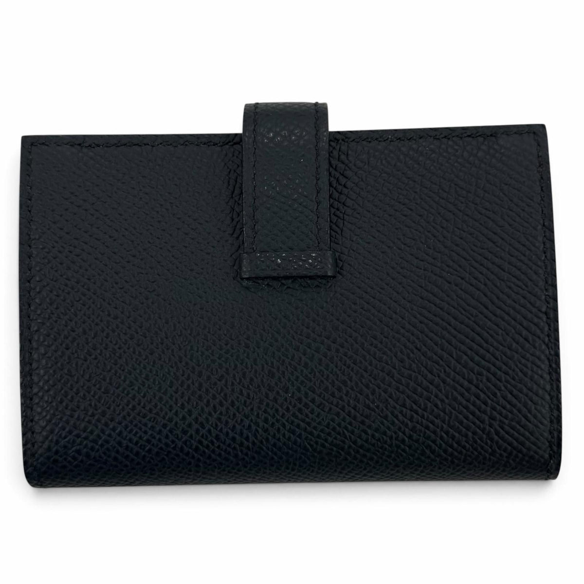 Hermes Bearn Mini Veau Epsom Blue Indigo Gold Bifold Wallet — view 3