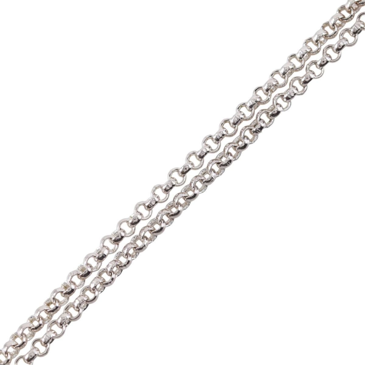 Hermes Ex-Libris MM 925 Sterling Silver 18k Yellow Gold Necklace — view 4