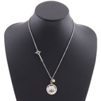 Hermes Ex-Libris MM 925 Sterling Silver 18k Yellow Gold Necklace — view 2