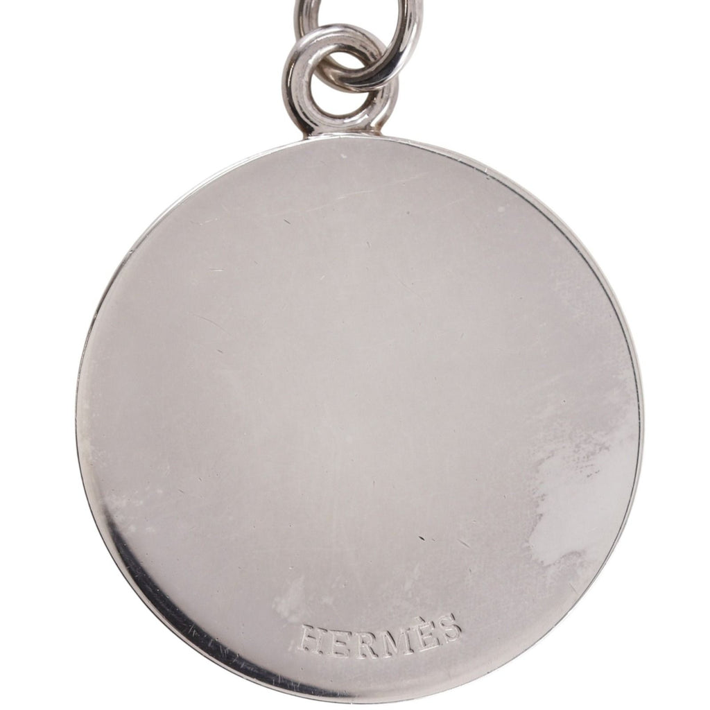 Hermes Ex-Libris MM 925 Sterling Silver 18k Yellow Gold Necklace — view 8