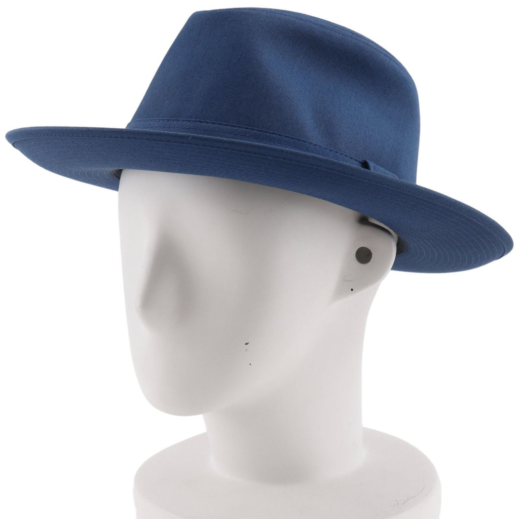 Hermes Fedora Hat Cotton Linen Navy Hat — view 2
