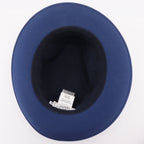 Hermes Fedora Hat Cotton Linen Navy Hat — view 5