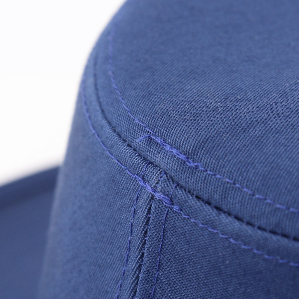 Hermes Fedora Hat Cotton Linen Navy Hat — view 7