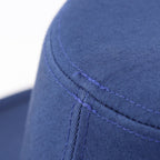Hermes Fedora Hat Cotton Linen Navy Hat — view 7