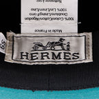 Hermes Fedora Cotton Linen Green Hat — view 8