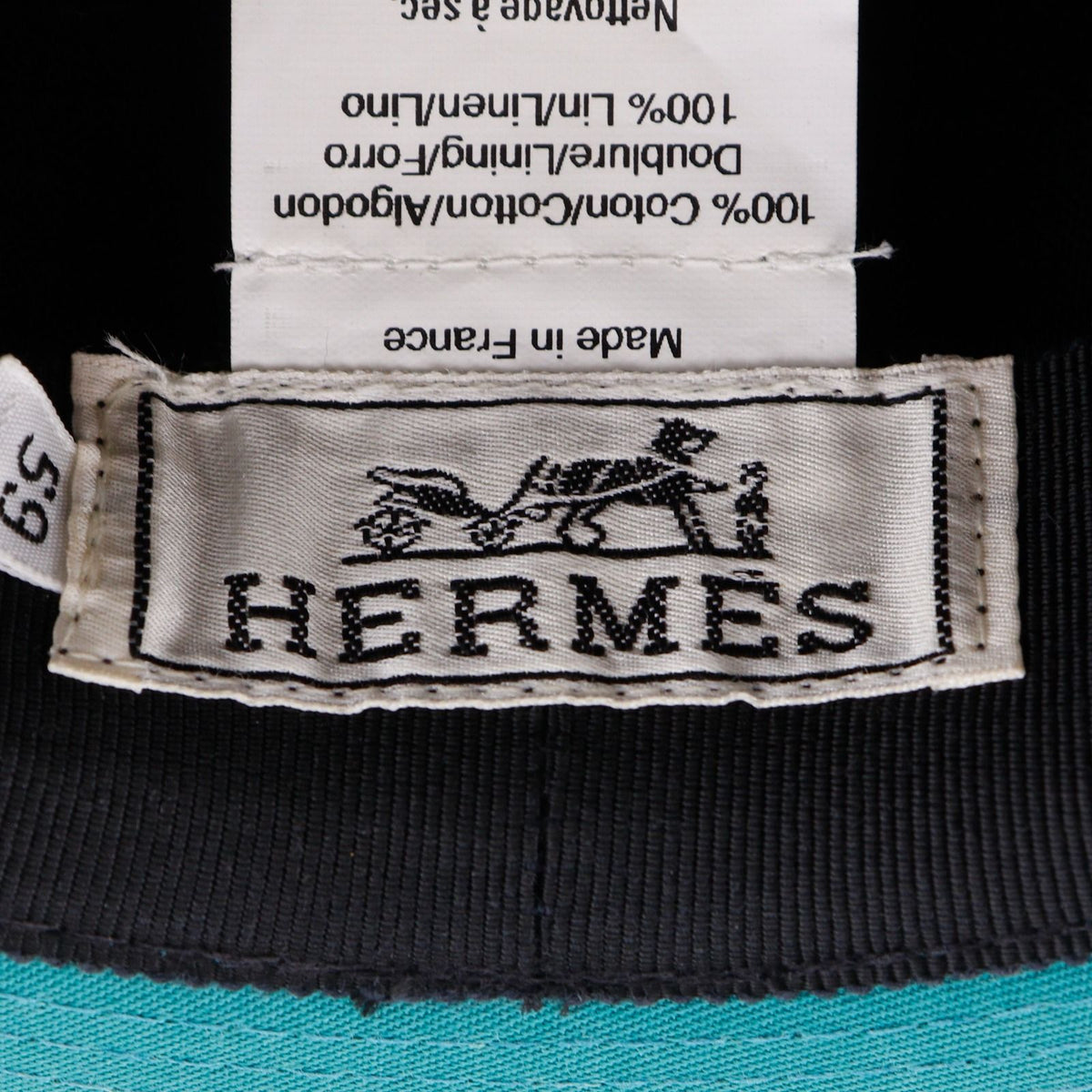 Hermes Fedora Cotton Linen Green Hat — view 8
