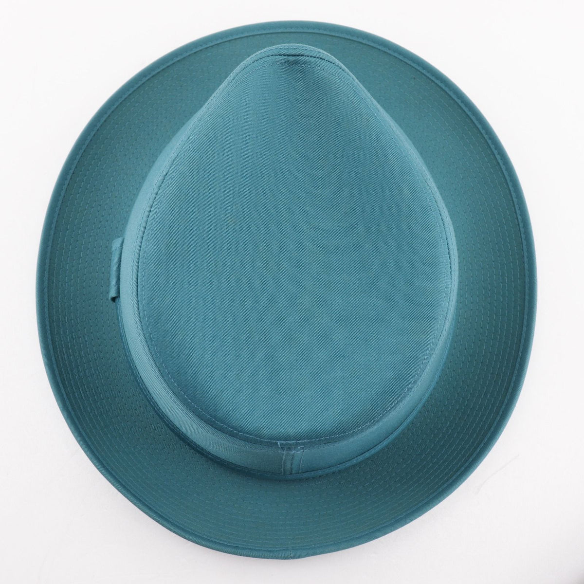 Hermes Fedora Cotton Linen Green Hat — view 4