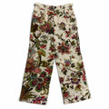 Dior Silk Blend Logo Belt Buckle Floral Print Military Pants 42