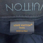 Louis Vuitton LV Varsity Leather Striped Hat Baseball Cap Navy — view 8