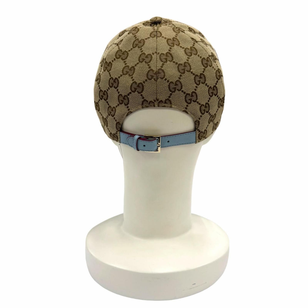 Gucci Yuko Higuchi GG Canvas Cap Brown Light Blue Hat — view 3