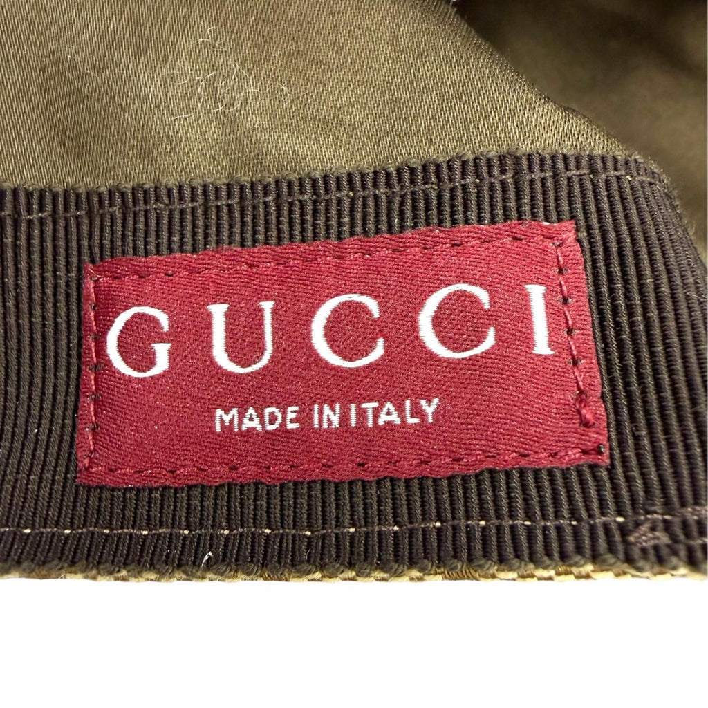 Gucci Yuko Higuchi GG Canvas Cap Brown Light Blue Hat — view 7