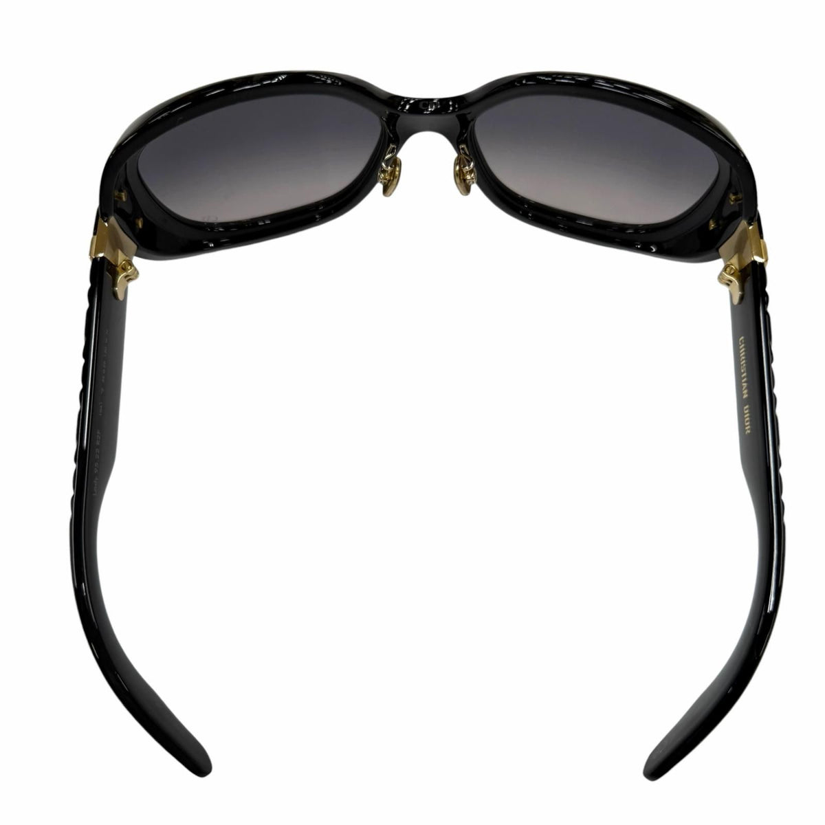 Dior Cannage Frame CD Logo Sunglasses Black Gold Demo Lens Eyewear — view 6