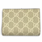 Gucci Double G Bicolor Small Wallet GG Supreme Leather Bifold Beige — view 3