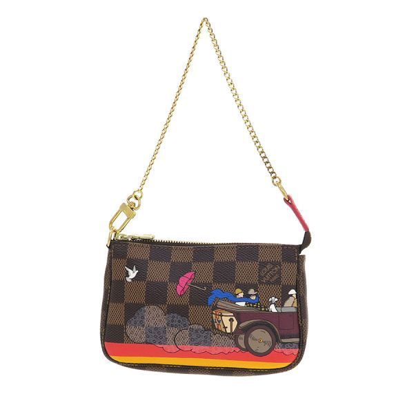 Louis Vuitton Damier Mini Pochette Soie Pouch