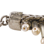 Chanel Metal Faux Pearl Silver 98P Bracelet — view 5