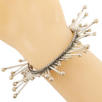 Chanel Metal Faux Pearl Silver 98P Bracelet