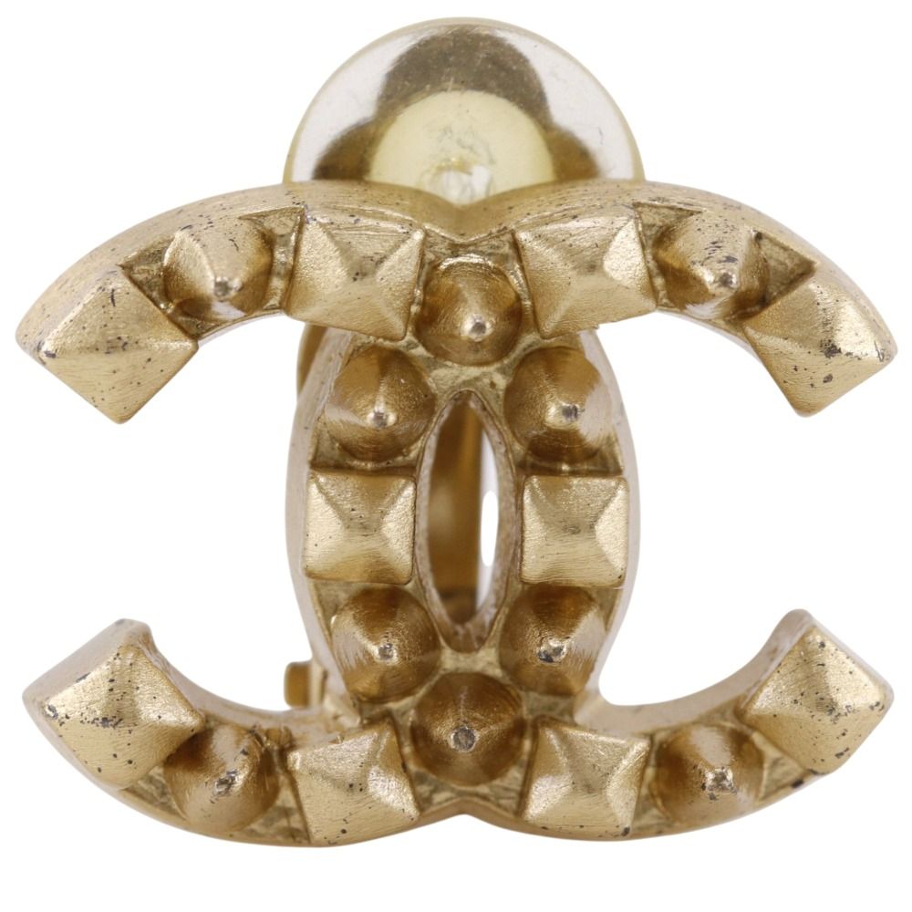 Chanel CC Logo Gold Plated 03P Earrings — view 7