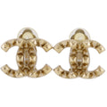 Chanel CC Logo Gold Plated 03P Earrings