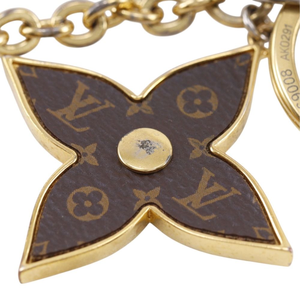 Louis Vuitton Porte Cles Spring Street Bag Charm Gold Plated Monogram Canvas — view 4