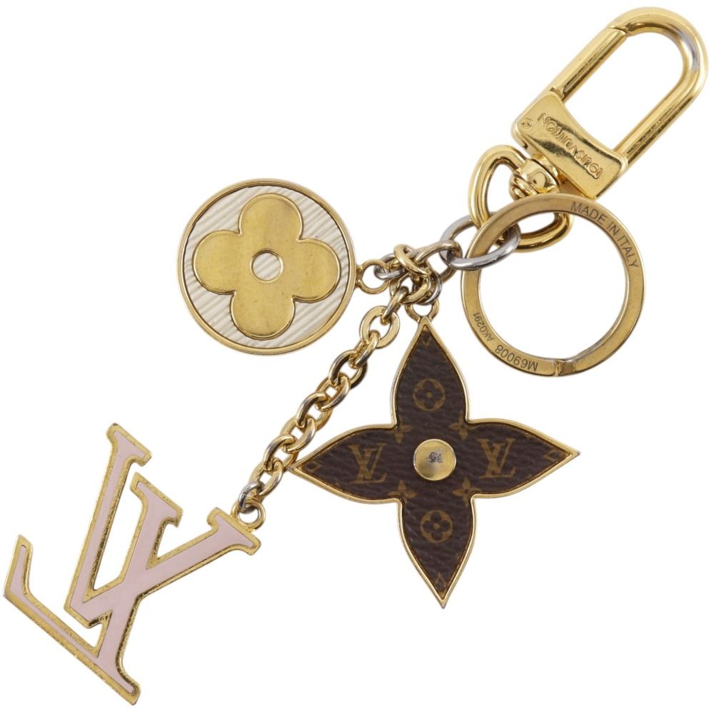 Louis Vuitton Porte Cles Spring Street Bag Charm Gold Plated Monogram Canvas — view 2