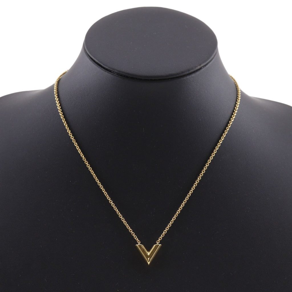 Louis Vuitton Essential V Gold Plated Necklace — view 2