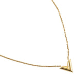 Louis Vuitton Essential V Gold Plated Necklace