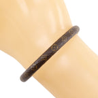 Louis Vuitton Bracelet Say Yes Heart Monogram Canvas Gold Plated Brown