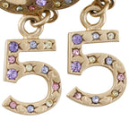 Chanel CC Logo No 5 Gold Plated Rhinestone 06A Earrings — view 4