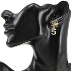 Chanel CC Logo No 5 Gold Plated Rhinestone 06A Earrings — view 2