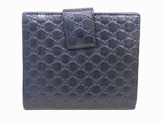 Gucci Micro Guccissima GG Leather Compact Wallet Black — view 2