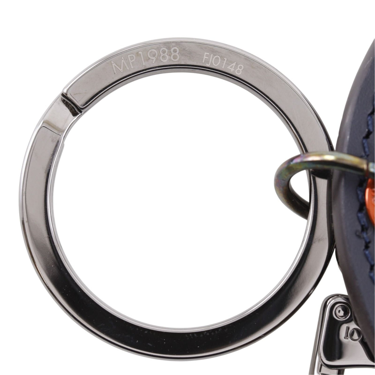 Louis Vuitton Porte Cles LV Upside Down Monogram Ink Bag Charm Calfskin Black — view 5