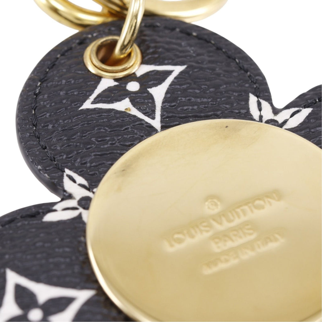 Louis Vuitton Porte Cles Vivienne Flower Gold Plated Red Key Holder — view 4