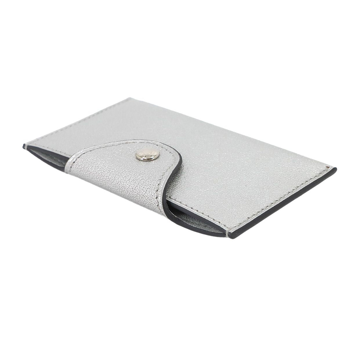 Hermes Iliade Card Case Chevre Argent Silver — view 5