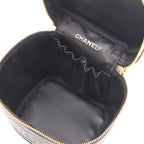 Chanel CC Logo Vertical Vanity Black Caviar Leather — view 7