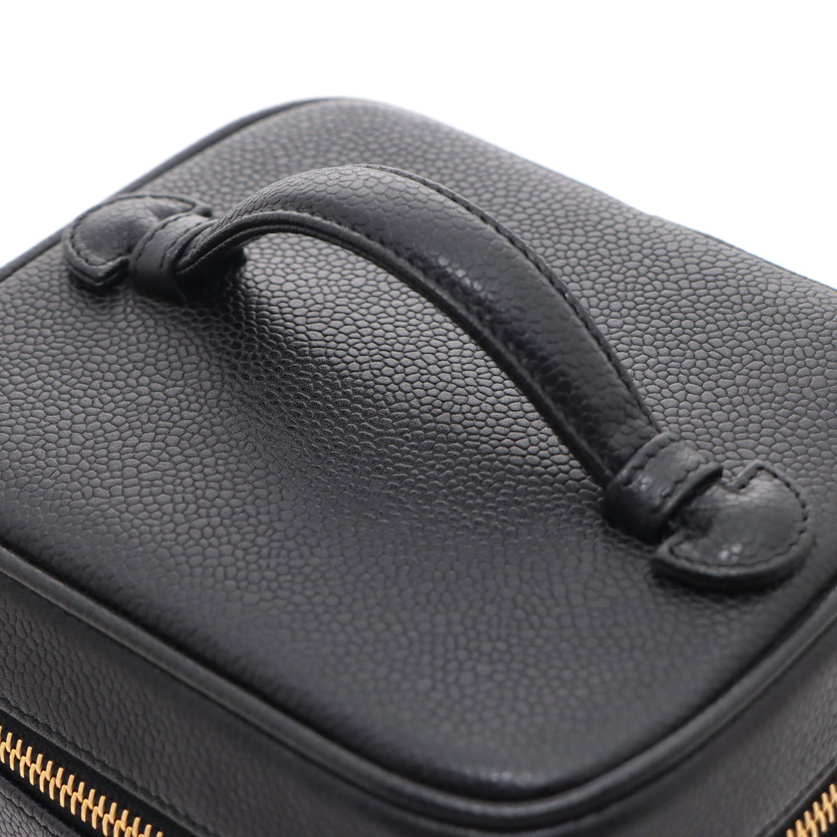 Chanel CC Logo Vertical Vanity Black Caviar Leather — view 4