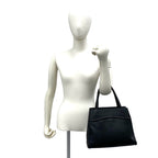 Saint Laurent Vintage YSL Logo Leather Tote Bag Black — view 2