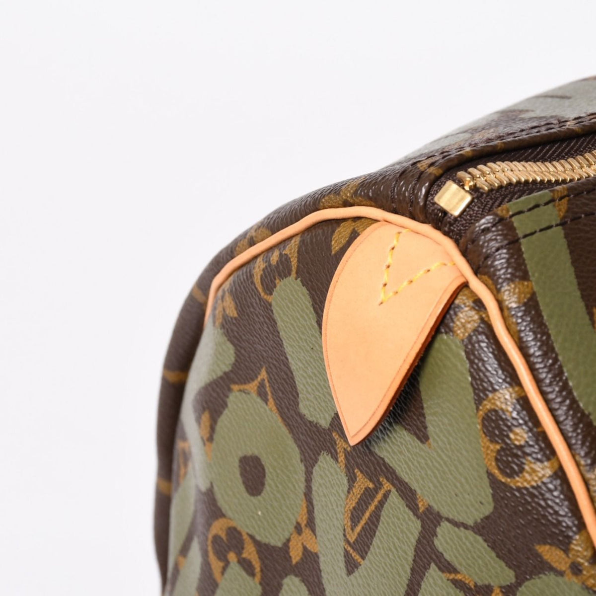 Louis Vuitton Monogram Graffiti Keepall 50 Brown Khaki Gold — view 6