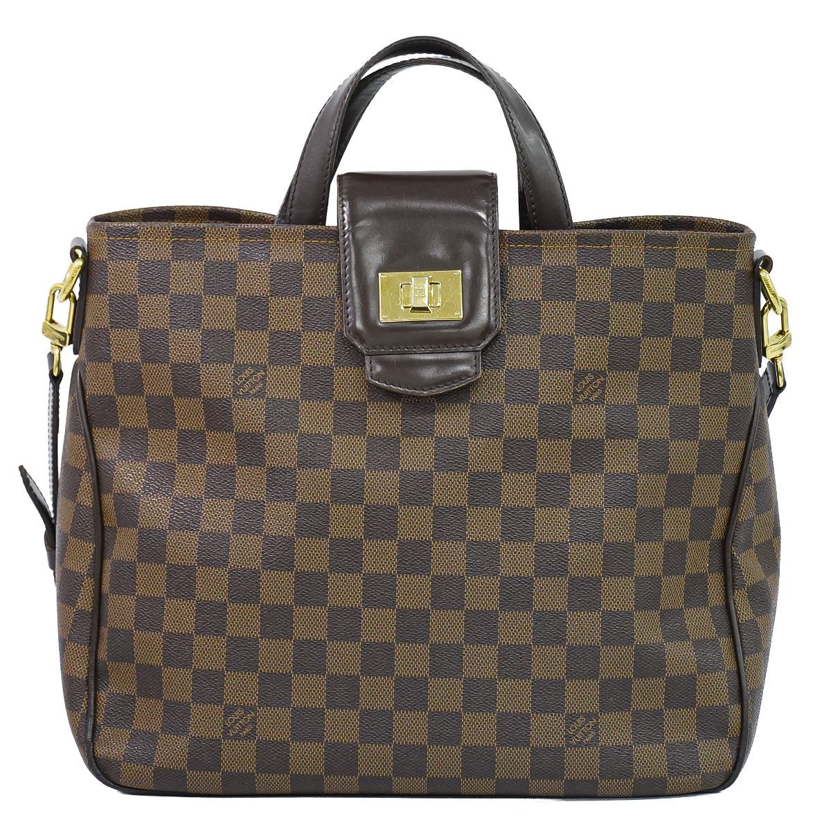 Louis Vuitton LV Cabas Rosebery Damier Ebene 2-Way Shoulder Bag Brown