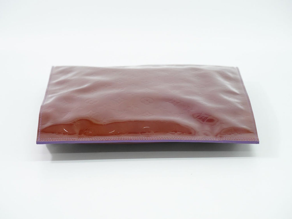 Louis Vuitton LV Stanton Vernis Leather Handbag Violet Purple Bag — view 3