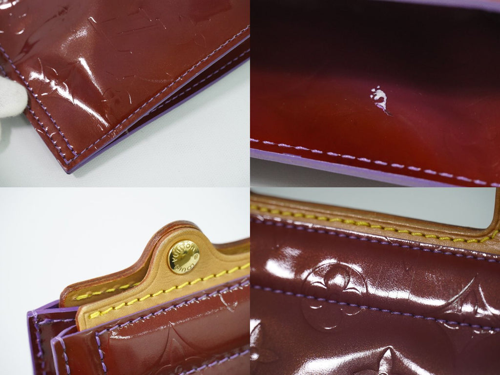 Louis Vuitton LV Stanton Vernis Leather Handbag Violet Purple Bag — view 7