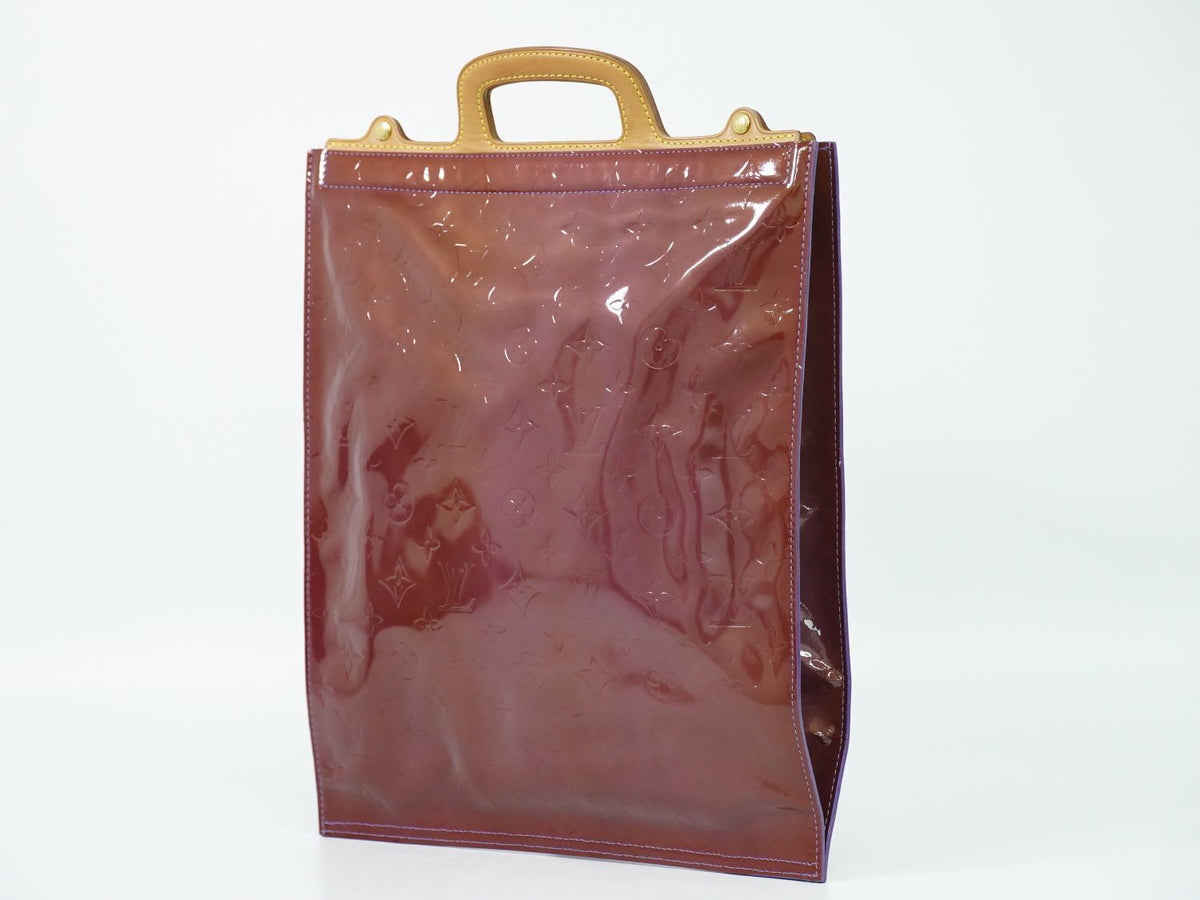 Louis Vuitton LV Stanton Vernis Leather Handbag Violet Purple Bag — view 2